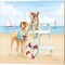 Summer Fun at the Beach by Beth Grove 14" x 14" Canvas Wall Art (Set of 2)
